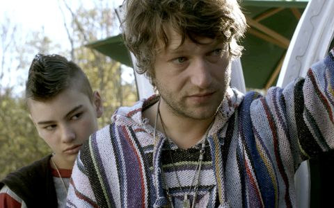 Peter Scanavino and Silas Yelich in The Cold Lands (2013)