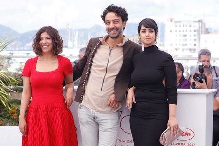 Kaouther Ben Hania, Ghanem Zrelli, and Mariam Al Ferjani at an event for Beauty and the Dogs (2017)