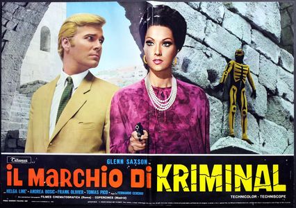 Glenn Saxson and Helga Liné in Il marchio di Kriminal (1968)