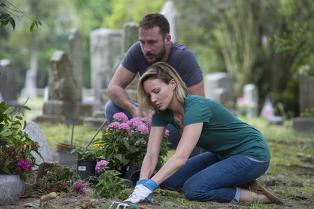 Barry Sloane and Brianne Davis in Six (2017)