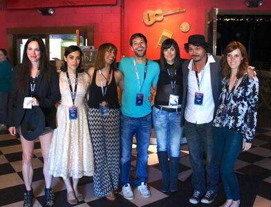 Josh Woodle, James Bird, Anya Remizova, Adriana Mather, Mishel Prada, Leah Briese and Kristin Minter at event of Eat Spi