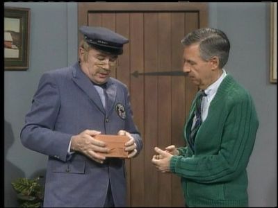 David Newell and Fred Rogers in Mister Rogers' Neighborhood (1968)