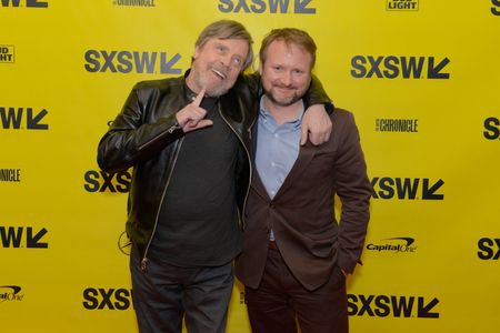 Mark Hamill and Rian Johnson at an event for The Director and the Jedi (2018)