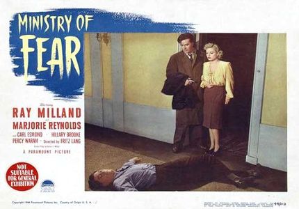 Ray Milland, Carl Esmond, and Marjorie Reynolds in Ministry of Fear (1944)