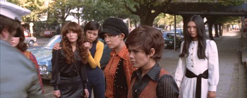 Meiko Kaji and Eiko Matsuda in Stray Cat Rock: Machine Animal (1970)