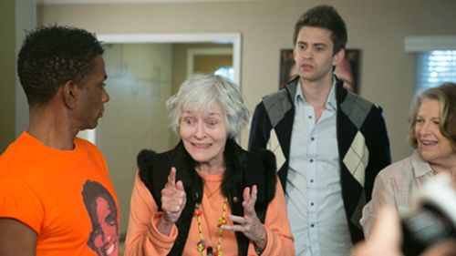 Ralph Cole Jr., Lee Meriwether, and Nick Bolton in Birthday Cake (2013)