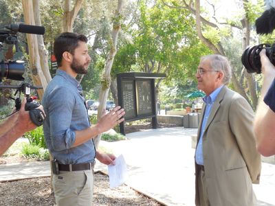 Phil interviewing Dr. Elachi, director of NASA's JPL, for Al Jazeera America