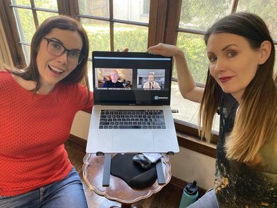 Susan Graham (left) and Erica Bardin (right) attend SeriesFest 2020 virtually with their pilot, Shepherds, winner of the