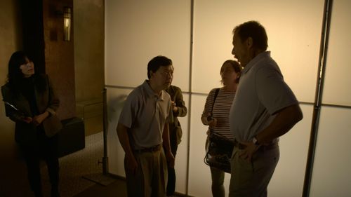 Kerry O'Neill with Will Arnett and Ken Jeong on Murderville