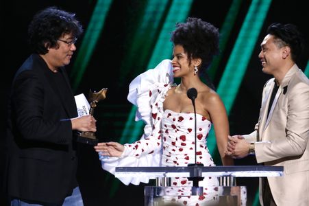 Bong Joon Ho, Jon M. Chu, and Zazie Beetz at an event for 35th Film Independent Spirit Awards (2020)