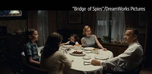 Tom Hanks, Amy Ryan, Eve Hewson, Jillian Lebling, and Noah Schnapp in Bridge of Spies (2015)