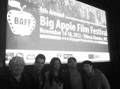 Cast of Angelo at the Tribeca Cinemas for the 2012 Big Apple Film Festival. Michael J. Cannon, Jorge Luna, Kristina Will