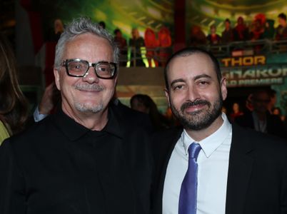 Mark Mothersbaugh and Brad Winderbaum at an event for Thor: Ragnarok (2017)