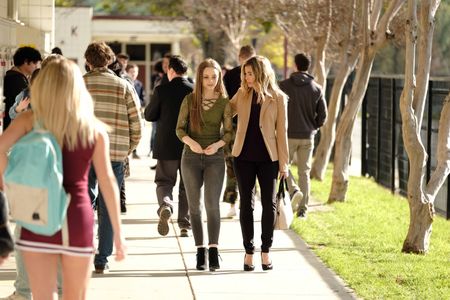 Denise Richards and Savannah Lee May in The Secret Lives of Cheerleaders (2019)