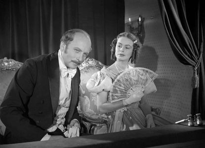 Zdzislaw Mrozewski and Danuta Szaflarska in Warszawska premiera (1951)