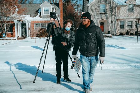 Director sets up the shot.