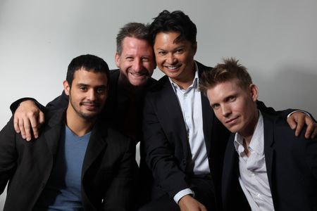 Alec Mapa, David Zimmerman, Hunter Lee Hughes, and Adrian Quiñonez in Winner Takes All (2011)