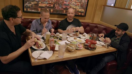 Dave Attell, Gilbert Gottfried, Jeffrey Ross, and Bob Saget in Bumping Mics with Jeff Ross & Dave Attell (2018)