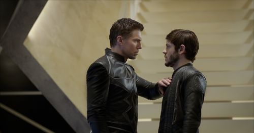 Anson Mount and Iwan Rheon in Inhumans (2017)