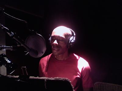 Voiceover Session, Hollywood, California. Picture taken with LG Voyager Phone.