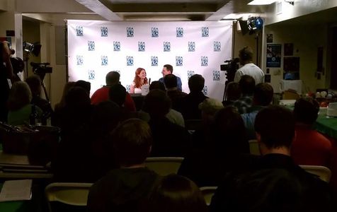 Producers Elizabeth Mihelich and Paul Lirette at the Press Conference for the Dam Short Film Festival.