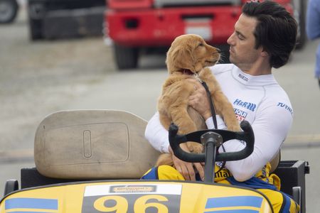 Milo Ventimiglia and Parker in The Art of Racing in the Rain (2019)