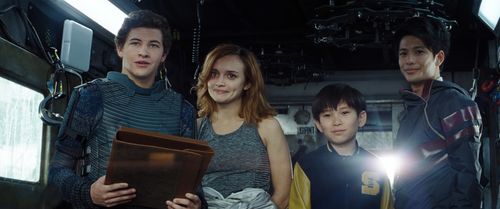 Win Morisaki, Tye Sheridan, Olivia Cooke, and Philip Zhao in Ready Player One (2018)