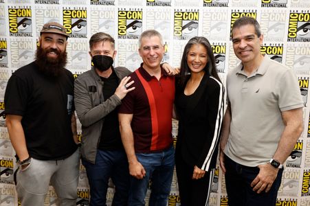 Kelly Hu, Ed Boon, Dominic Cianciolo, Yuri Lowenthal, and Thiago Gomes