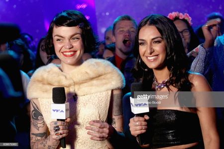 Meredith Graves (L) and Tamara Dhia attend MTV Presents 'VMA Weekend' at Avalon on August 24, 2017 in Hollywood, Califor