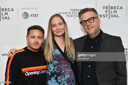 NEW YORK, NEW YORK - APRIL 26: Alex Schmider, Clare Tucker and Michael Barnett attends the 