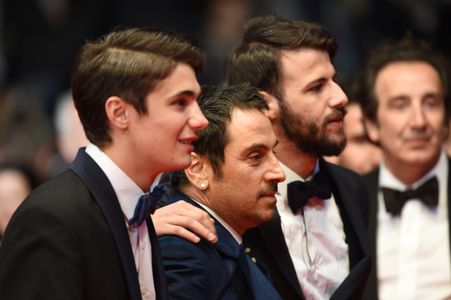 Panos H. Koutras, Kostas Nikouli, and Nikos Gelia at an event for Xenia (2014)