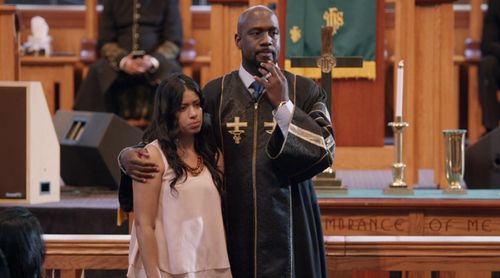 Still of Karen Valero & richard T. Jones in A Question of Faith (2017)