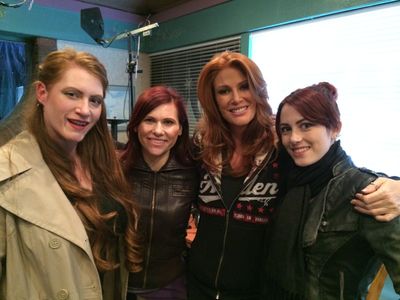 Lsst day on set. Model Citizen. Lara Taillon, Angie Everhart