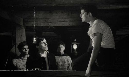 Mathieu Carrière, Fred Dietz, Marian Seidowsky, and Bernd Tischer in Young Törless (1966)