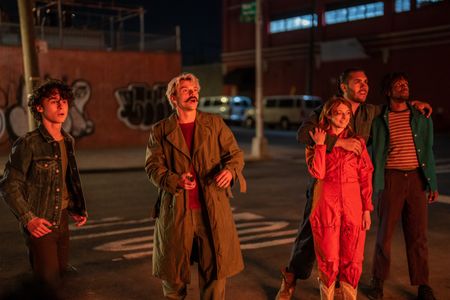 Alexandra Doke, Max Milner, Wyatt Oleff, and Alexander Pineiro in City on Fire (2023)