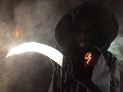 Melissa De Mol as Death in Girl On The Run music video.