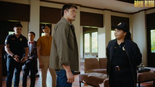 Dingdong Dantes, Mike 'Pekto' Nacua, Geraldine Villamil, Mikael Daez, and Andrew Gan in Royal Blood (2023)