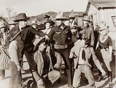 Cope Borden, Budd Buster, Nelson McDowell, Lew Meehan, Jack Perrin, Jayne Regan, and Robert Walker in Texas Jack (1935)