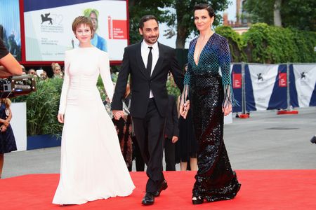 Juliette Binoche, Piero Messina, and Lou de Laâge at an event for L'attesa (2015)