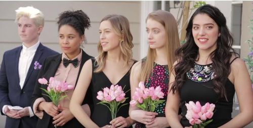 Still of Sarah Youngblood, Kai Bigwood, Taylor Bennett, Sarah Doerner, and Lily Richards in Twenty and Tina's Wedding