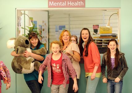 Rebecca Gibney, Bethany Whitmore, Malorie O'Neill, Nicole Freeman, Chelsea Bennett, and Lily Sullivan in Mental (2012)