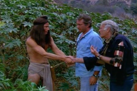 Leif Erickson, Jared Martin, and Scott Thomas in The Fantastic Journey (1977)