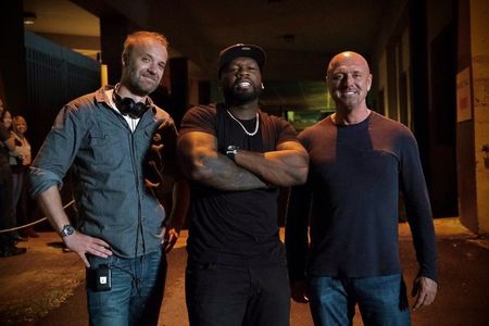 On set of the pilot for ‘The Oath’ with 50 Cent and Joe Halpin.