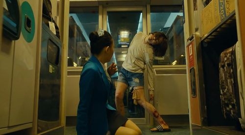 Shim Eun-kyung and Do-im Woo in Train to Busan (2016)