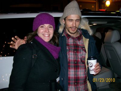 Kelli Clevenger with James Franco at Sundance Film Festival 2010