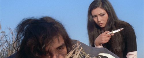 Meiko Kaji and Rikiya Yasuoka in Stray Cat Rock: Beat '71 (1971)