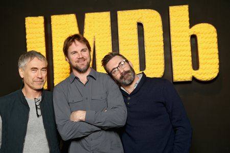 Tony Gilroy, Brad Anderson, and Jon Hamm at an event for Beirut (2018)