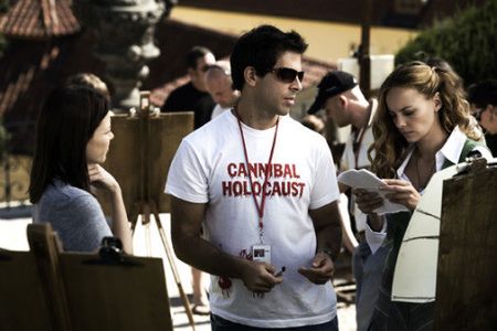 Lauren German, Vera Jordanova, and Eli Roth in Hostel: Part II (2007)