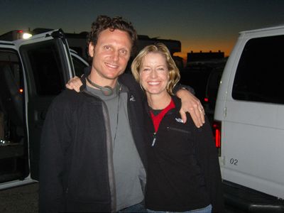 Susan Savage on set with director, Tony Goldwyn