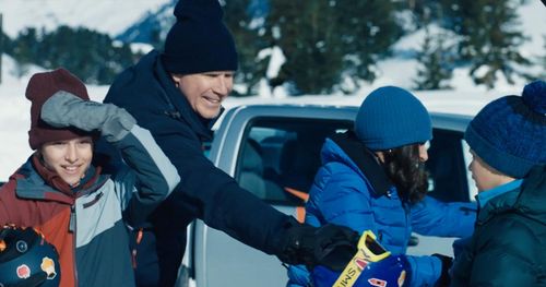 Still of Julian Grey, Will Ferrell, Julia Louis-Dreyfus, and Ammon Jacob Ford in Downhill